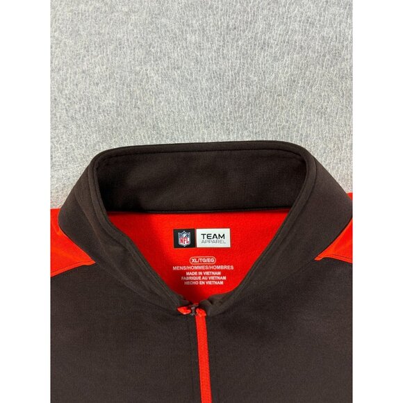 Cleveland Browns NFL Team Apparel 1/4 Zip Sideline Pullover (Men's XL) Brown - Picture 3 of 12